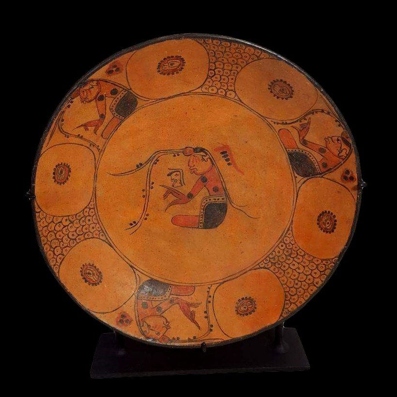 Pre-Columbian Maya Painted Plate (1 of 2)