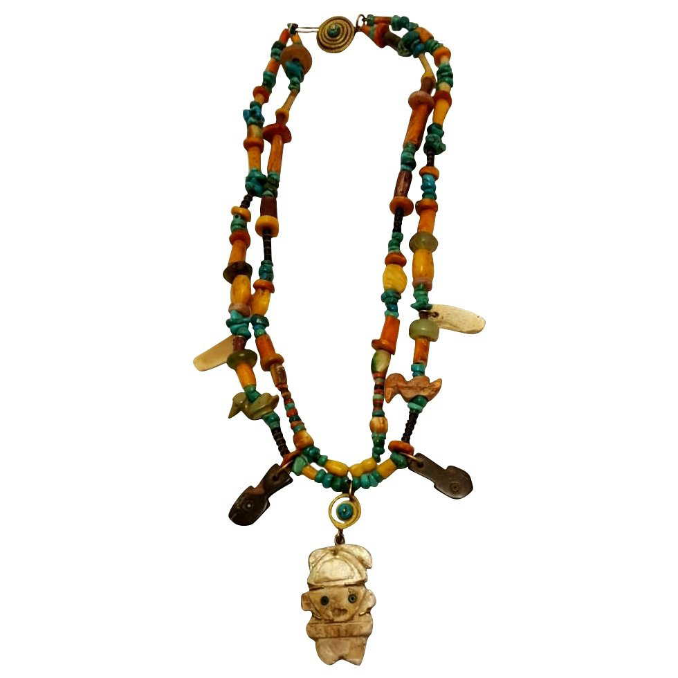 Pre Columbian Chimu Stone Necklace