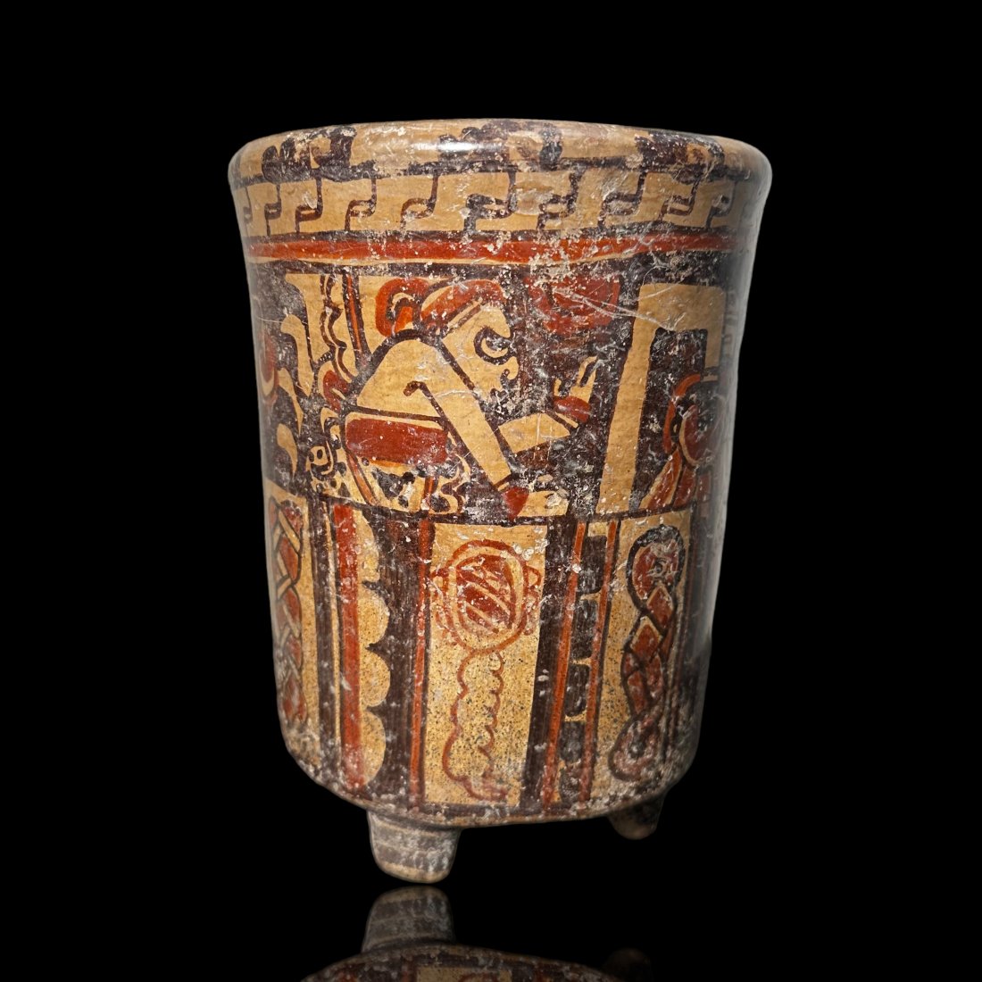 Pre-Columbian Maya painted pottery vase (1 of 7)