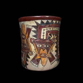 Pre-Columbian Nazca pottery painted kero - TL tested