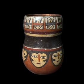 Pre-Columbian Nazca pottery painted kero