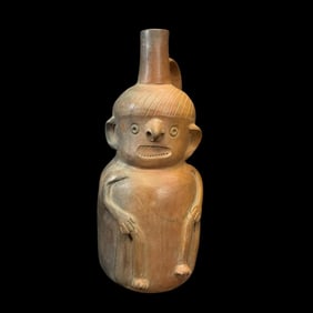 Pre-Columbian Chavin pottery bottle - TL tested