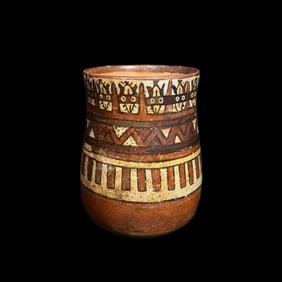 Pre-Columbian Nazca pottery painted kero - TL tested