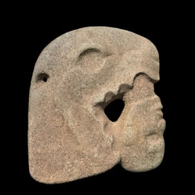 Pre-Columbian Maya jaguar stone ball game hacha