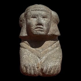 Pre-Columbian Aztec stone goddess figure