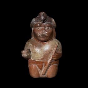 Pre-Columbian Moche IV Mutilated warrior vessel