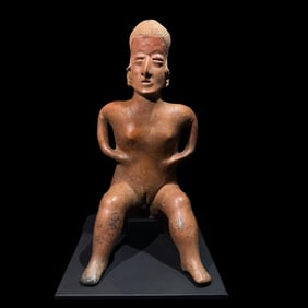 Large Pre-Columbian Nayarit pottery figure