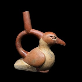 Pre-Columbian Moche IV Duck vessel
