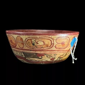 Pre-Columbian Maya pottery copador bowl