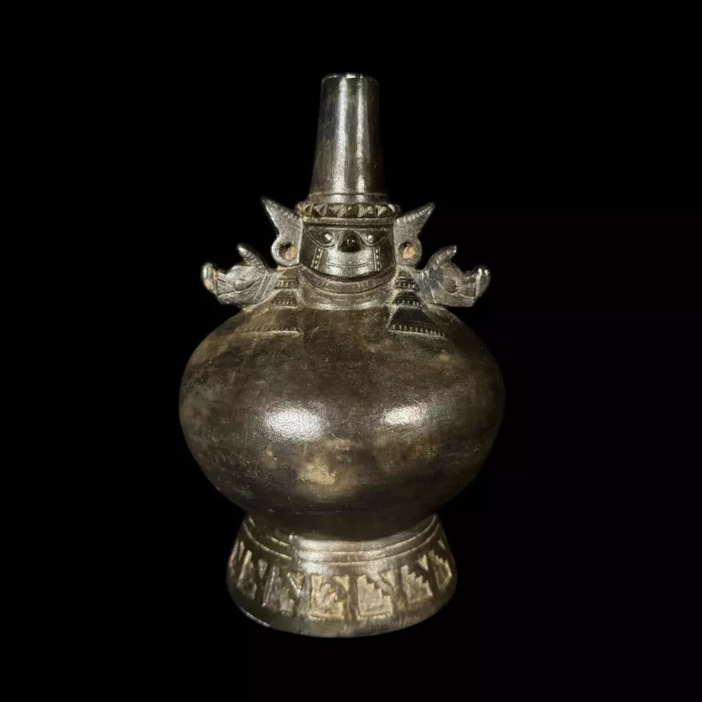 Pre-Columbian Lambayeque Vessel Depicting the God Naylamp (1 of 5)