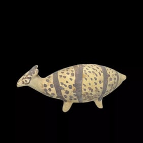 Pre-Columbian Chancay Llama pottery vessel