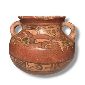 Pre-columbian Maya Copador Pottery Olla