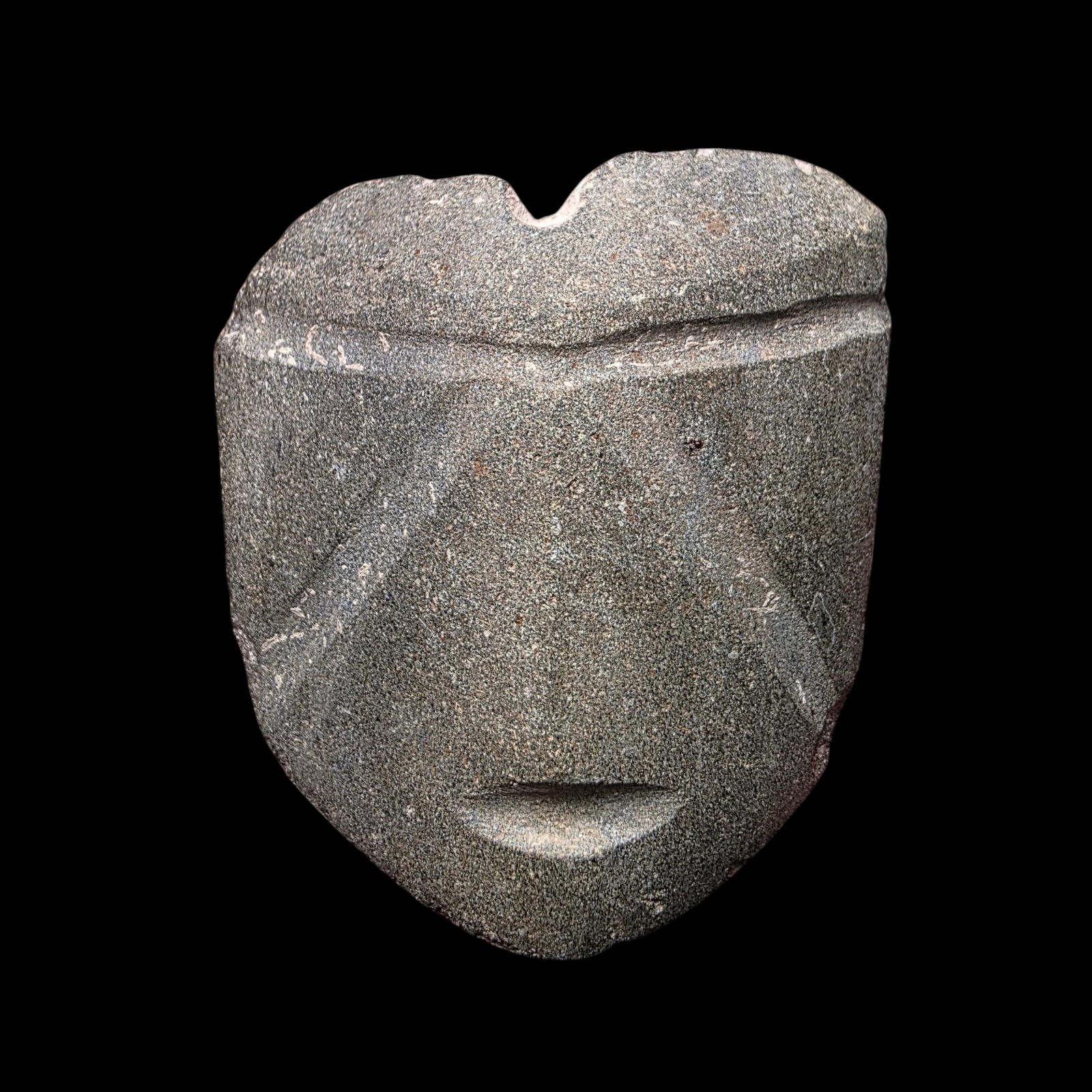 Pre-Columbian Mezcala stone face pendant (1 of 4)