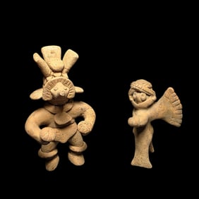 Pre-Columbian Colima pottery figures