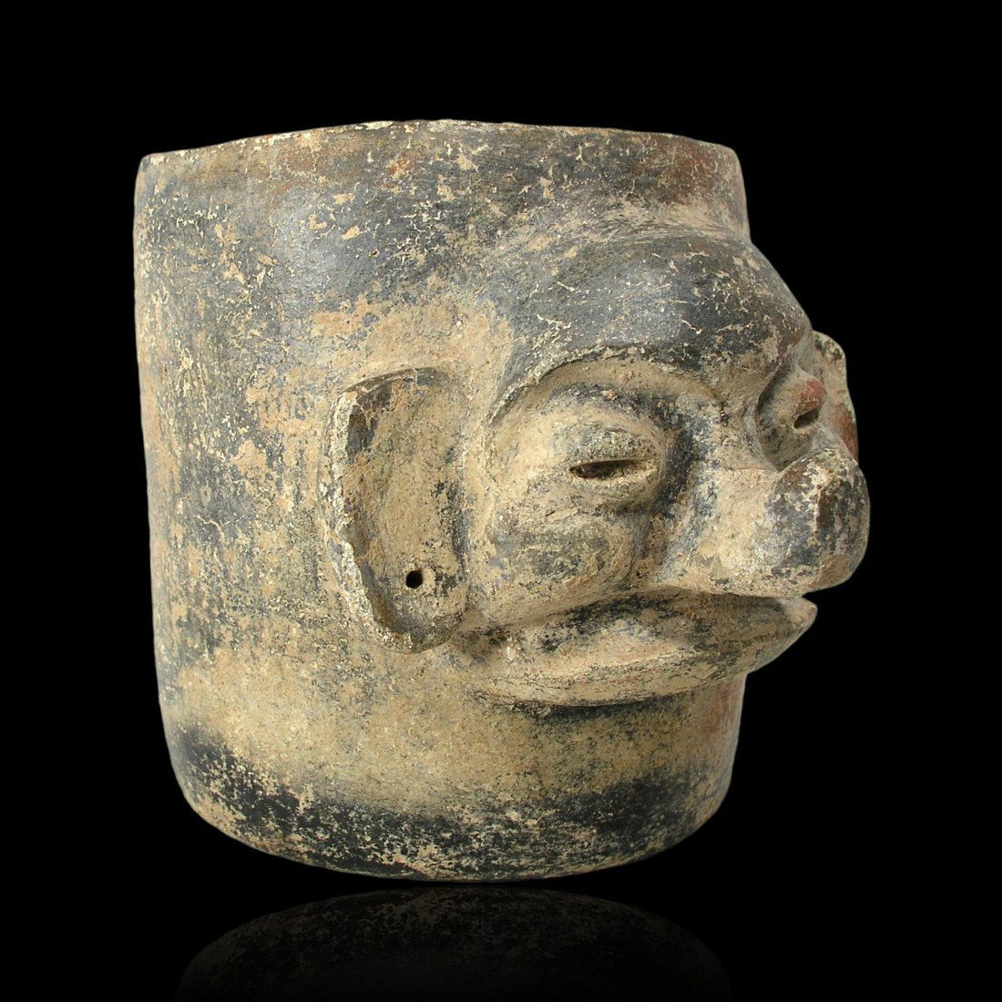 Pre-columbian Maya Head Vase (1 of 7)