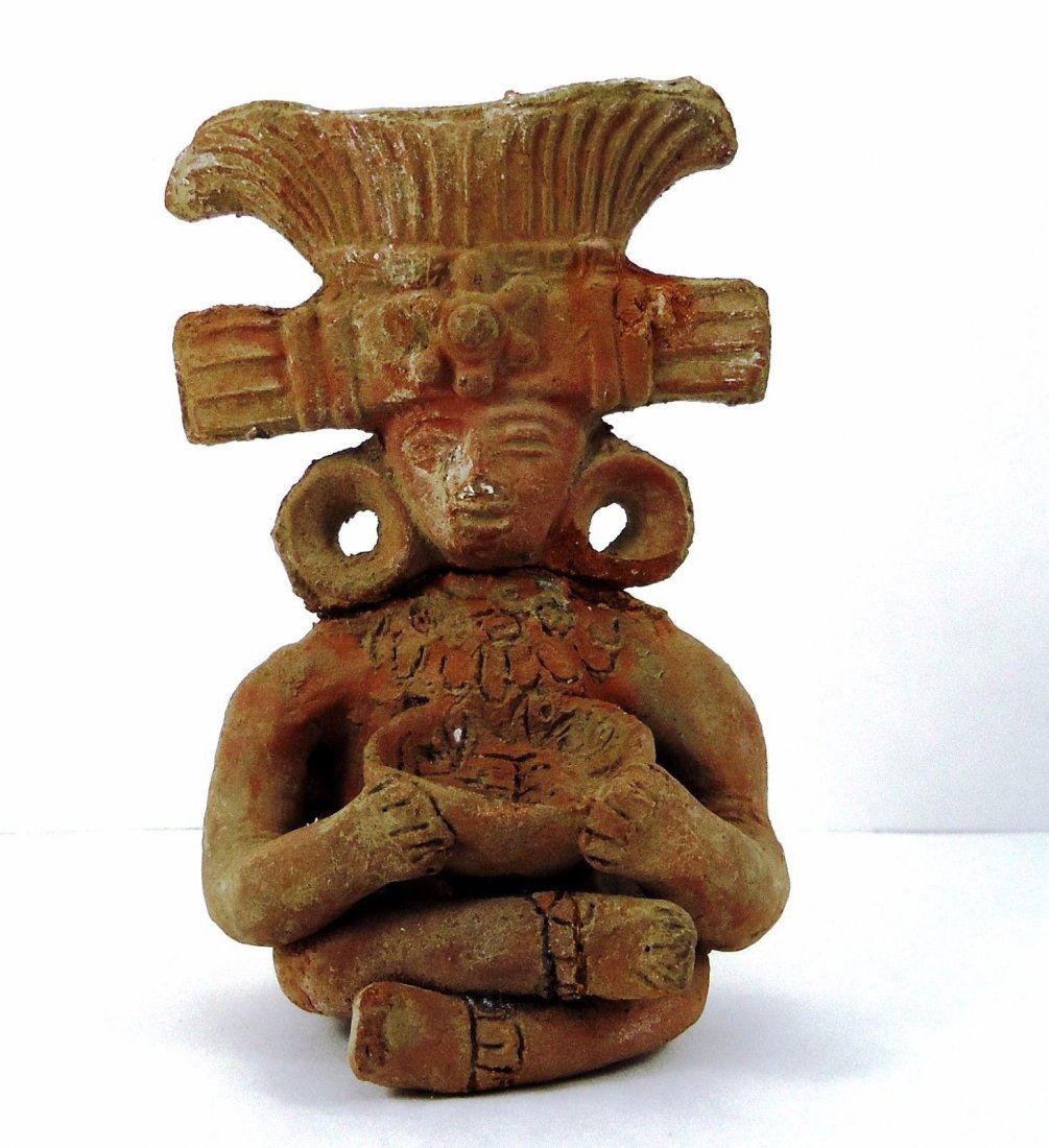 Rare Pre-columbian Teotihuacan Seated Figure (1 of 2)