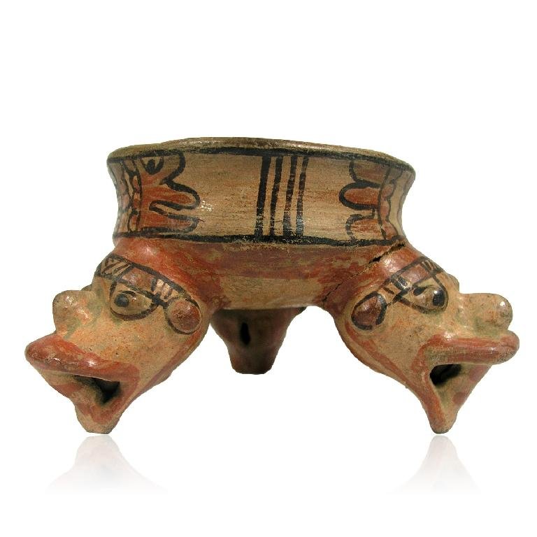 Pre-columbian Nicoya Jaguar Tripod Bowl (1 of 5)