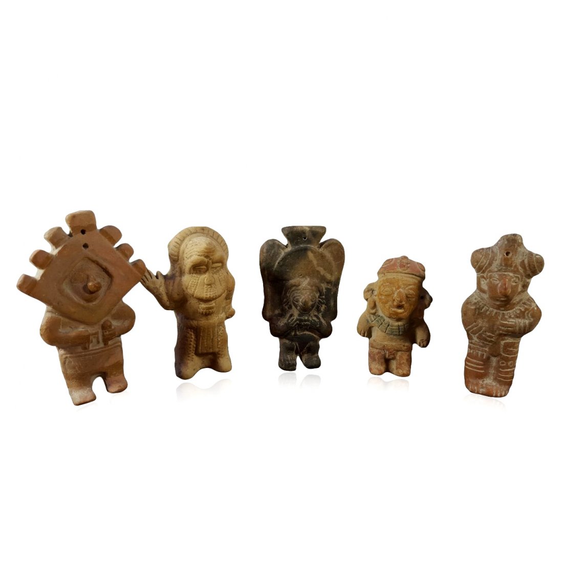 5 Pre-columbian Pottery Figures (1 of 2)