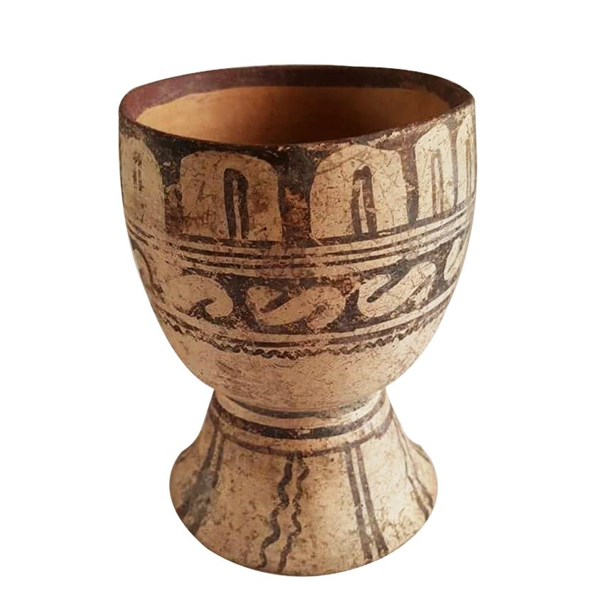 Pre-columbian Aztec Pedestal Cup (1 of 5)