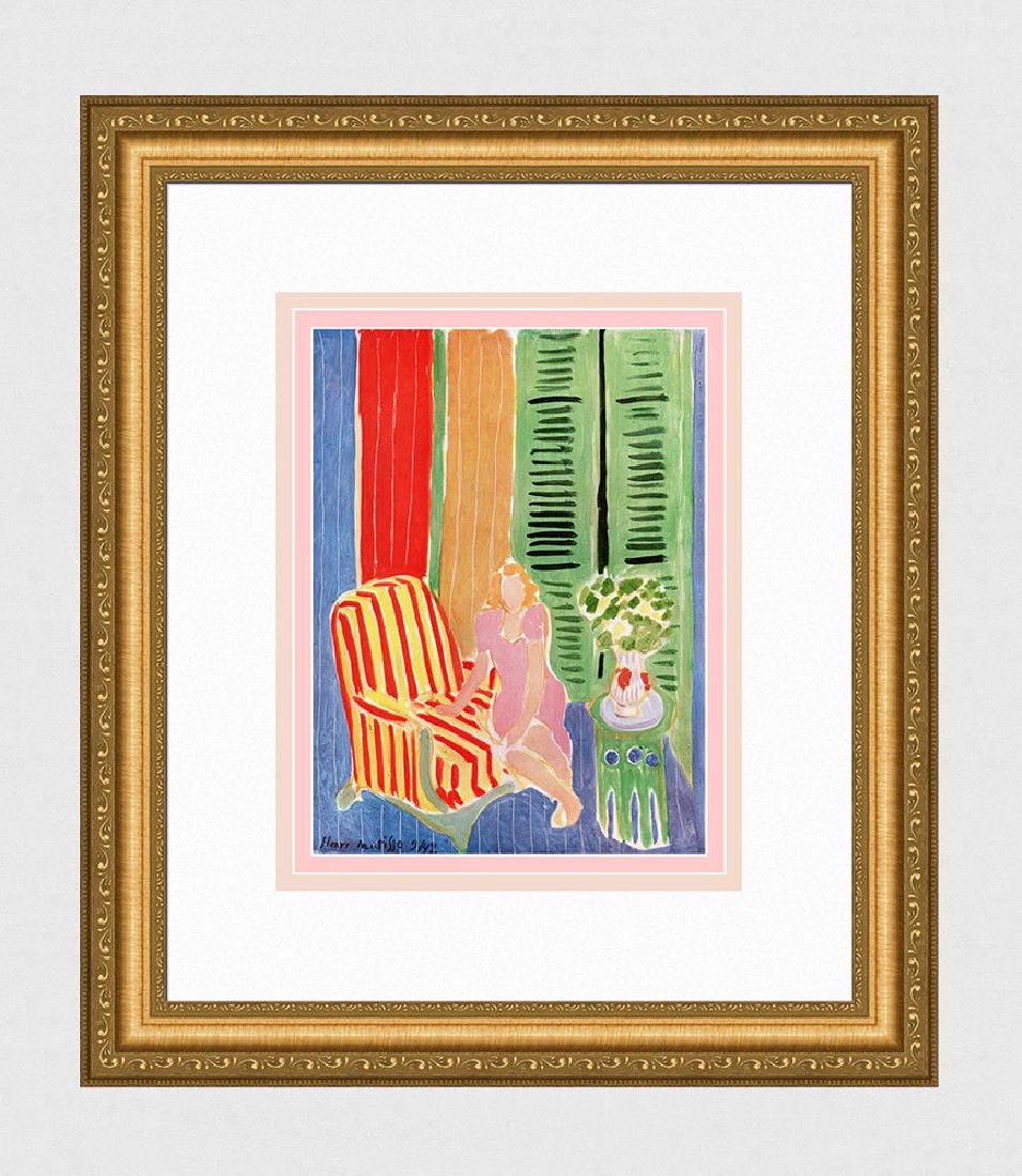 Henri Matisse 1945 Antique print Girl With Pink Dress, (1 of 3)