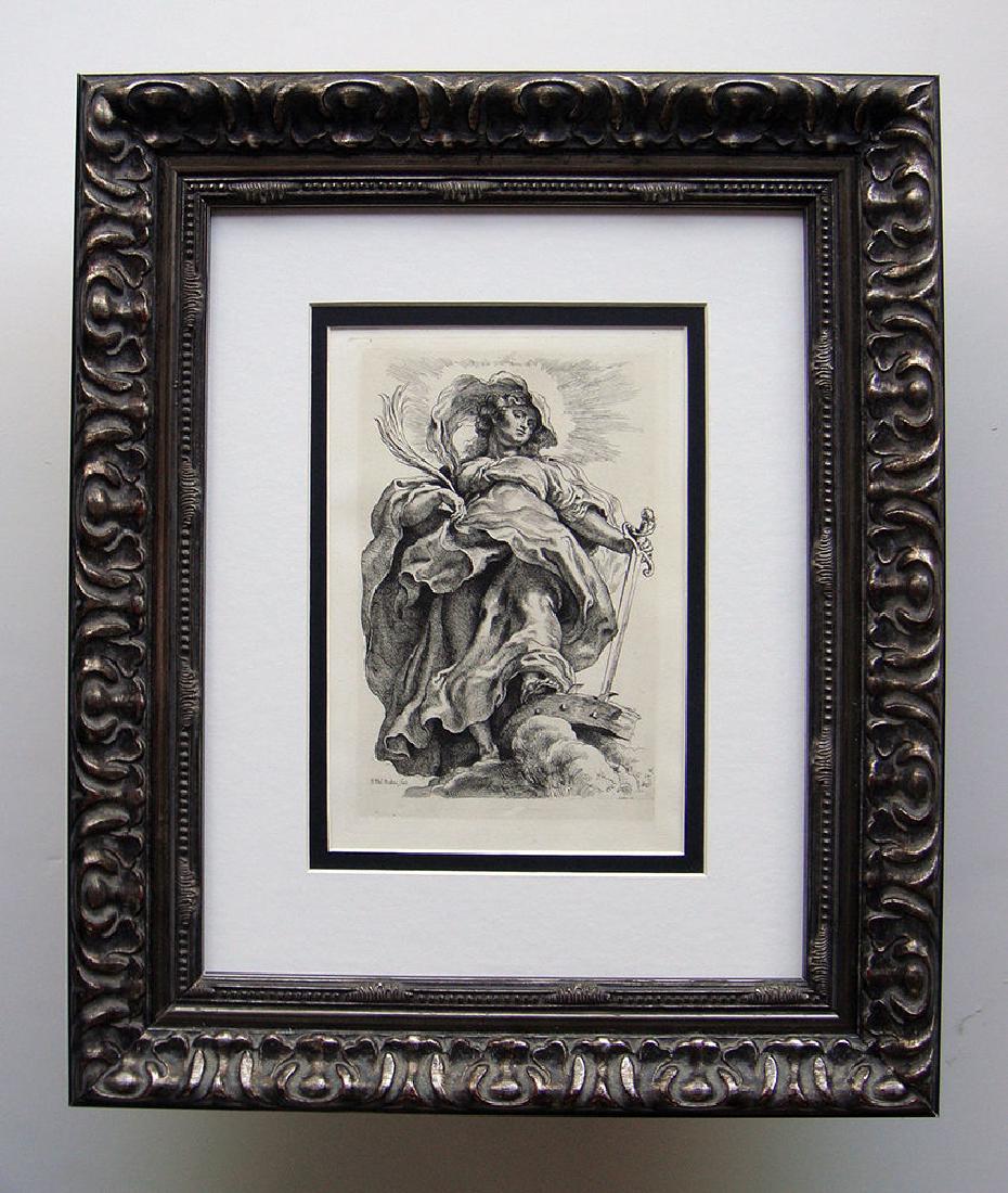 Rubens Engraving St Catherine in the Clouds Durand (1 of 3)