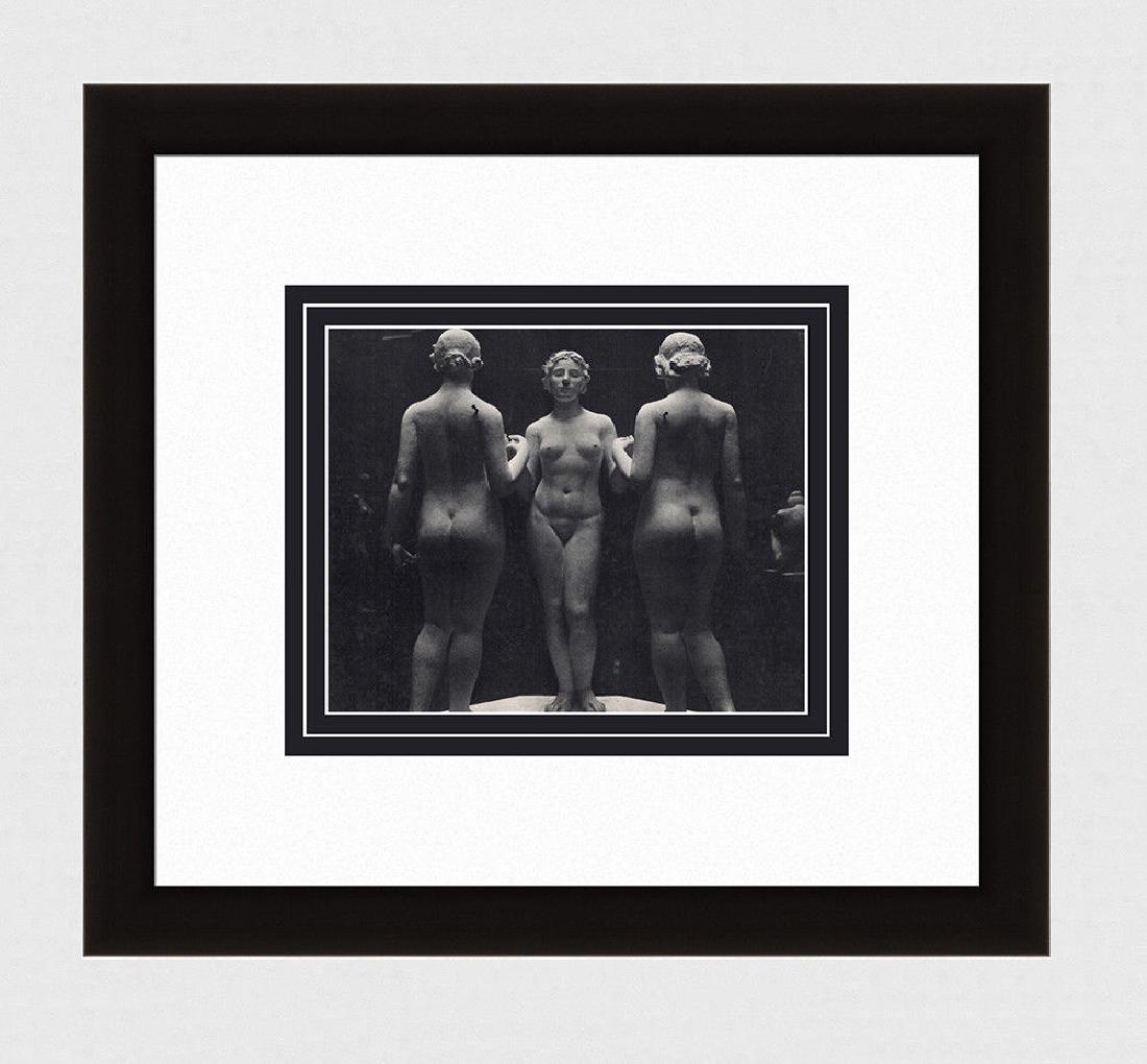 1930's Blumenfeld Nude Sculpture Maillol Photogravure: Erwin Blumenfeld (German, 1897 - 1969). Nude Sculpture - Aristide Maillol. Approximately 16 x 17 inches. Antique Photogravure. 1937-1940. Teriade. Draeger Freres. Accompanied by a Gallery Certificate