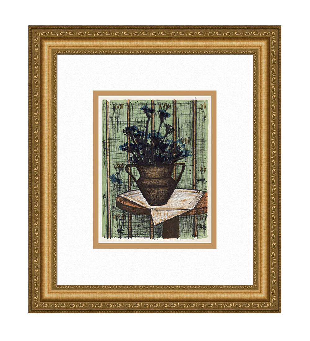 Bernard Buffet Vase of Flowers 1967 lithograph: Bernard Buffet. (1928-1999). Vase of Flowers. Color Lithograph on Wove Paper after the Original. 1967. Excellent. Atelier Mourlot. Image Size 6 7/8 x 9 1/4 inches. Approximately 15 x 18 inches Gallery