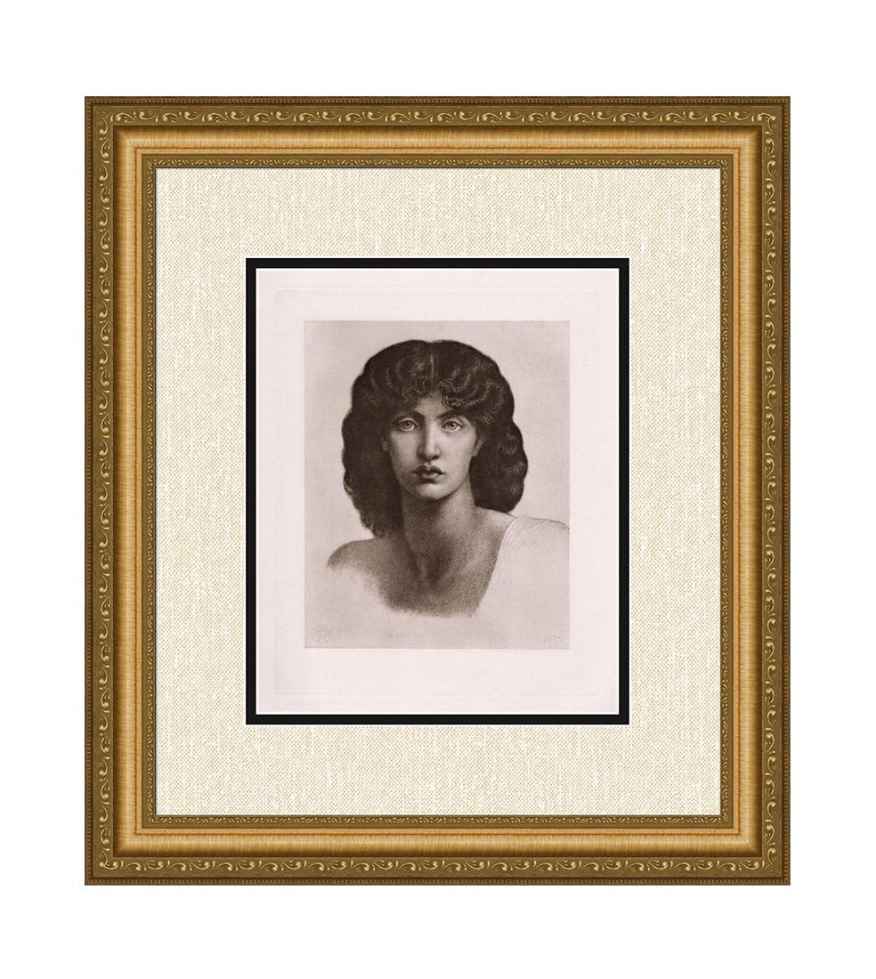 Dante Gabriel Rossetti Venus Astarte 1892 print: Dante Gabriel Rossetti. (English, 1828-1882). Venus Astarte, otherwise Astarte Syriaca. Antique Heliogravure on wove paper after the original by a Master Engraver. 1892. Signed and Dated in the Plate.