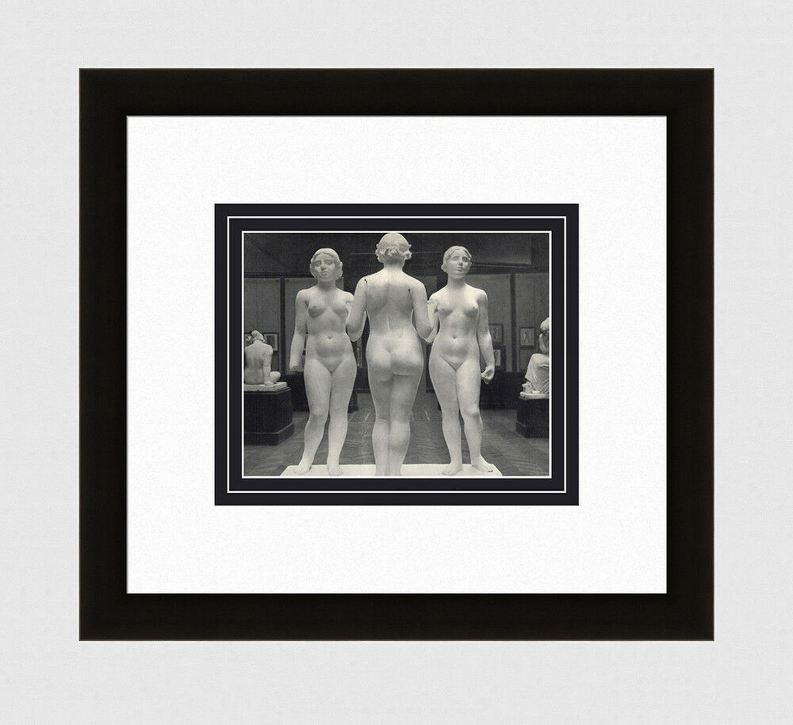 Blumenfeld Sculpture Maillol 1930's Photogravure: Erwin Blumenfeld. (German, 1897 - 1969). Nude Sculpture II - Aristide Maillol. Antique Photogravure. 1937-1940. Excellent. Teriade. Draeger Freres. Image size 6 1/4 x 8 inches. Approximately 15 x 17 i