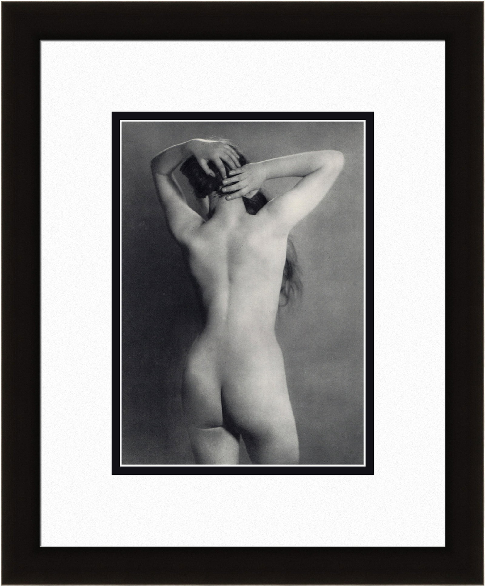 Man Ray Standing Nude 1930's photogravure: Man Ray. (American,1890-1976). Nude. Antique Photogravure. 1937-1940. Excellent. Teriade. Draeger Freres. Framed dimensions approximately 15 x 18 inches. This piece has been professionally matted and 