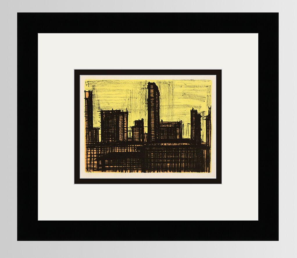 Bernard Buffet New York X 1967 lithograph: Bernard Buffet. (1928-1999). New York X. Color Lithograph on Wove Paper after the Original. 1967. Excellent. Mourlot. Image Size â€“ 6 1/2 x 8 3/4 inches. Framed Dimensions approximately 15 x 17