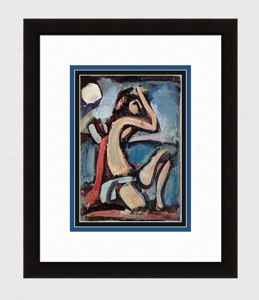 Georges Henri Rouault Legendary Figure 1940 Antique: Georges Henri Rouault. (French, 1871 â€“ 1958). Legendary Figure (Figure Legendaire). Antique color heliogravure after the original painting. 1940. Signed in the plate, lower right. Excellent. Te
