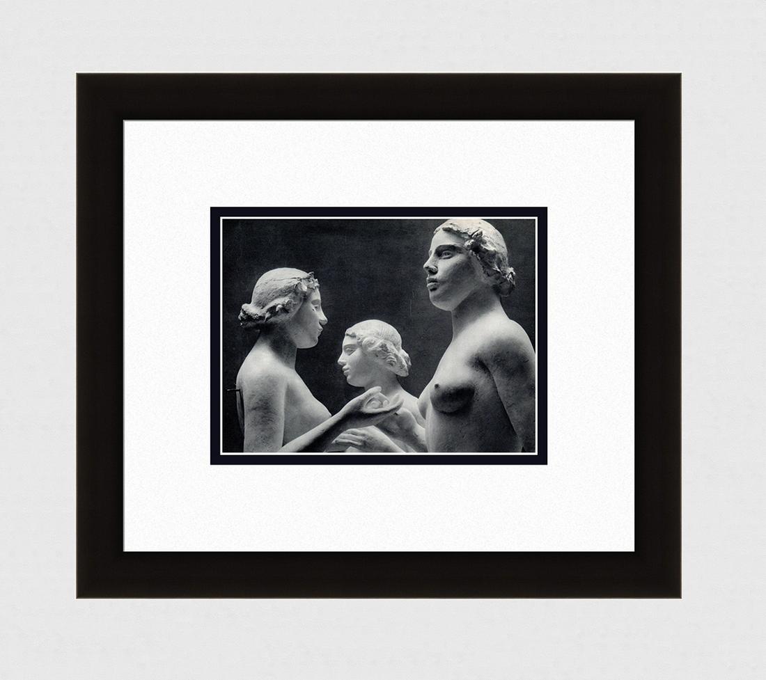Erwin Blumenfeld Nude Maillol 1930's photogravure: Erwin Blumenfeld. (German, 1897 - 1969). Nude Sculpture I - Aristide Maillol. Antique Photogravure. 1937-1940. Excellent. Teriade. Draeger Freres. Image size 6 1/8 x 8 1/8 inches. Approximately 15 x 1
