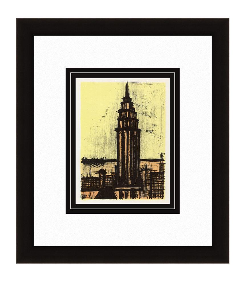 Bernard Buffet New York IV 1967 lithograph: Bernard Buffet. (1928-1999). New York IV. Color Lithograph on Wove Paper after the Original. 1967. Excellent. Atelier Mourlot. Image Size 6 1/2 x 9 inches. Approximately 15 x 18 inches . Gallery Matte