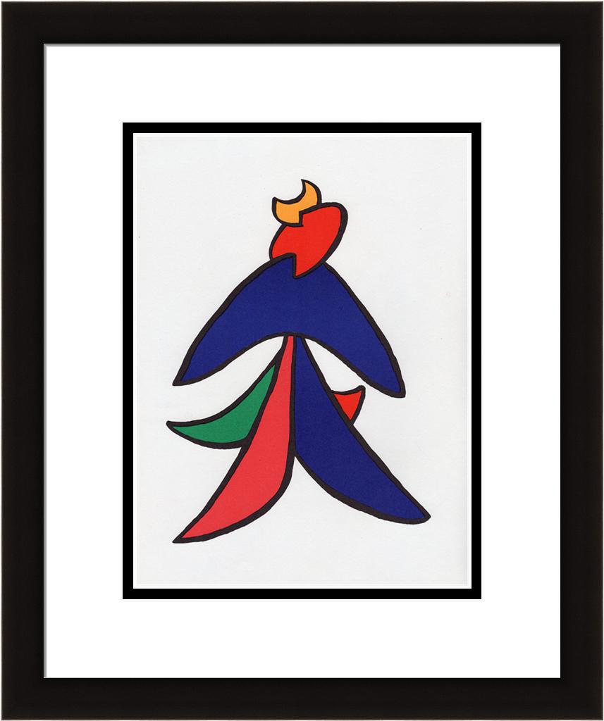 Alexander Calder Original Lithograph Framed 1963: Calder, Alexander. "Stabiles" Color lithograph published by Maeght, 1963. Professionally framed and matted. Sheet 11 x 15 inches, framed c. 19 x 22 inches. Notes: reference dlm 141. This artwork is ac