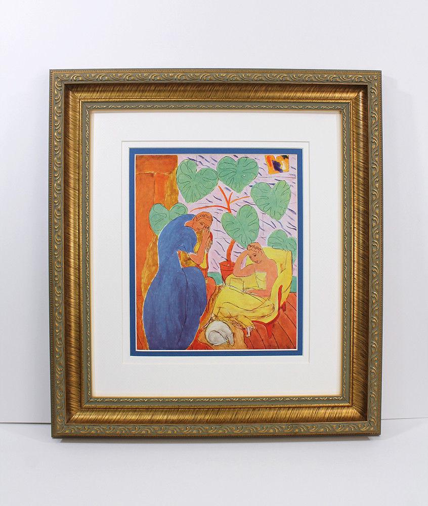 1938 Henri Matisse The Conservatory print signed: Henri Matisse. (1869-1954). The Conservatory. Color heliogravure after the original oil on canvas. 1938. Signed in the plate, lower right. Excellent. Teriade. Atelier Draeger Freres. Image Size 7 3/4 
