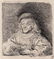1800s REMBRANDT B136 The Card Player DURAND - 2