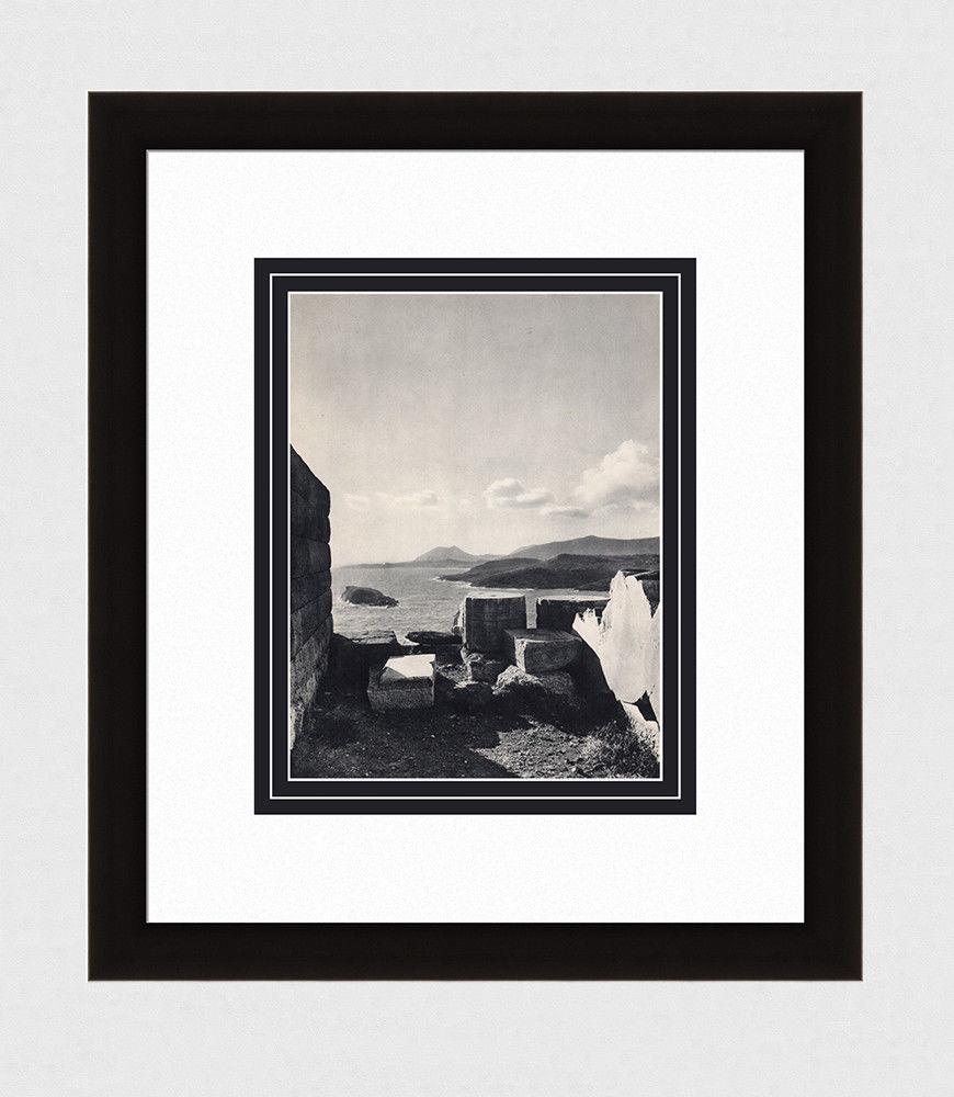 Herbert List Phantom-Images of Greece (View of Cape: Herbert List. (German, 1903 - 1975). Phantom-Images of Greece (View of Cape Sounion). Antique Photogravure. 1937-1940. Excellent. Teriade. Draeger Freres. Image size 7 3/4 x 10 1/8 inches. Approximate