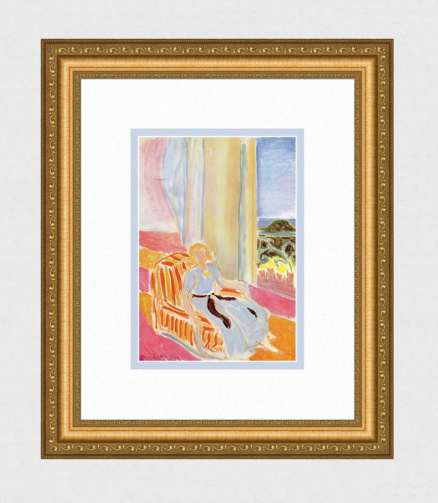 Henri Matisse Girl In Front Of The Window Dress, White: Henri Matisse. (1869-1954). Girl In Front Of The Window. Dress, White And Black Belt (Jeune Fille Devant La Fenetre Robe, Blanche Et Ceinture Noire). Color heliogravure after the original painting. 19