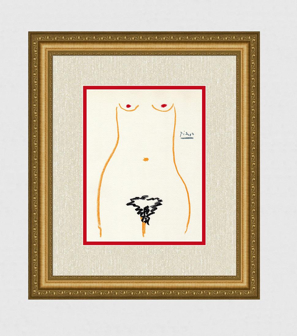Pablo PICASSO 1962 Color Lithograph "Eve" Limited: Pablo Picasso (1881 - 1973). Eve. 1962 Color lithograph after the pastel on Guarro paper. Signed in the Plate. Limited to 2,135 examples. Las Ediciones de los Papele de Son Armandans. Image size 8 x 9