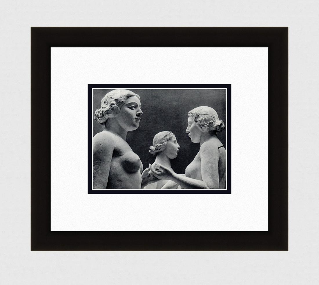 Erwin Blumenfeld Nude Sculpture IV - Aristide Maillol: Erwin Blumenfeld. (German, 1897 - 1969). Nude Sculpture IV - Aristide Maillol. Antique Photogravure. 1937-1940. Excellent. Teriade. Draeger Freres. Image size 6 1/8 x 8 1/8 inches. Approximately 15 x