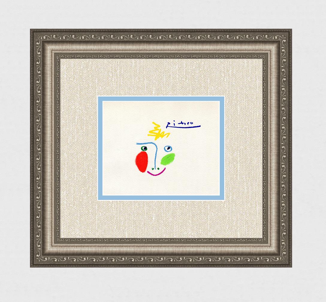 Pablo PICASSO 1962 Color Lithograph FACES Limited: Pablo Picasso (1881 - 1973). Abstract Faces VII. 1962 Color lithograph after the pastel on Guarro paper. Signed in the Plate. Limited to 2,135 examples. Las Ediciones de los Papele de Son Armandans. I