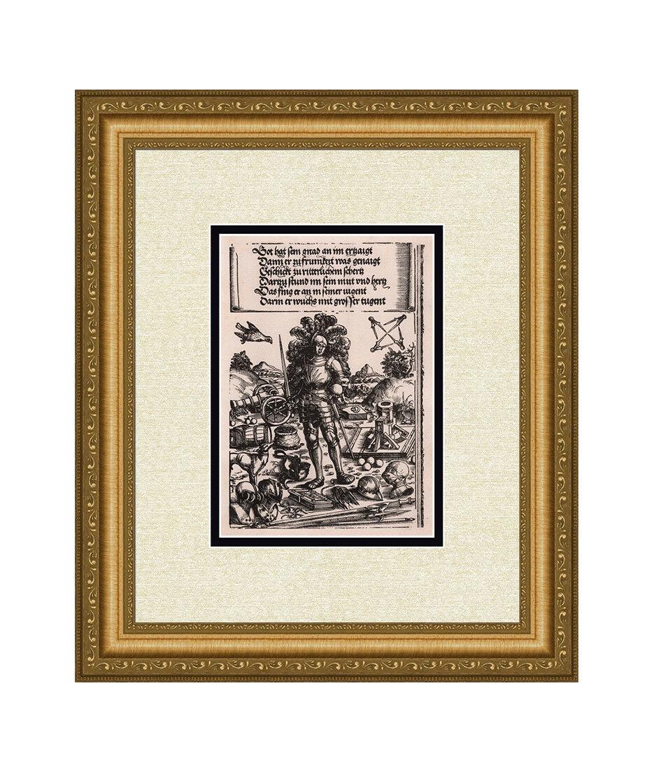 Albrecht Durer The White King (from the Imperial: Albrecht Durer. (German, 1471-1528). The White King (from the Imperial Emperor Maximilian) (from the The Triumphal Arch). Woodcut on Laid Paper by a Master Engraver after the 1515 Original. c. 1880. I