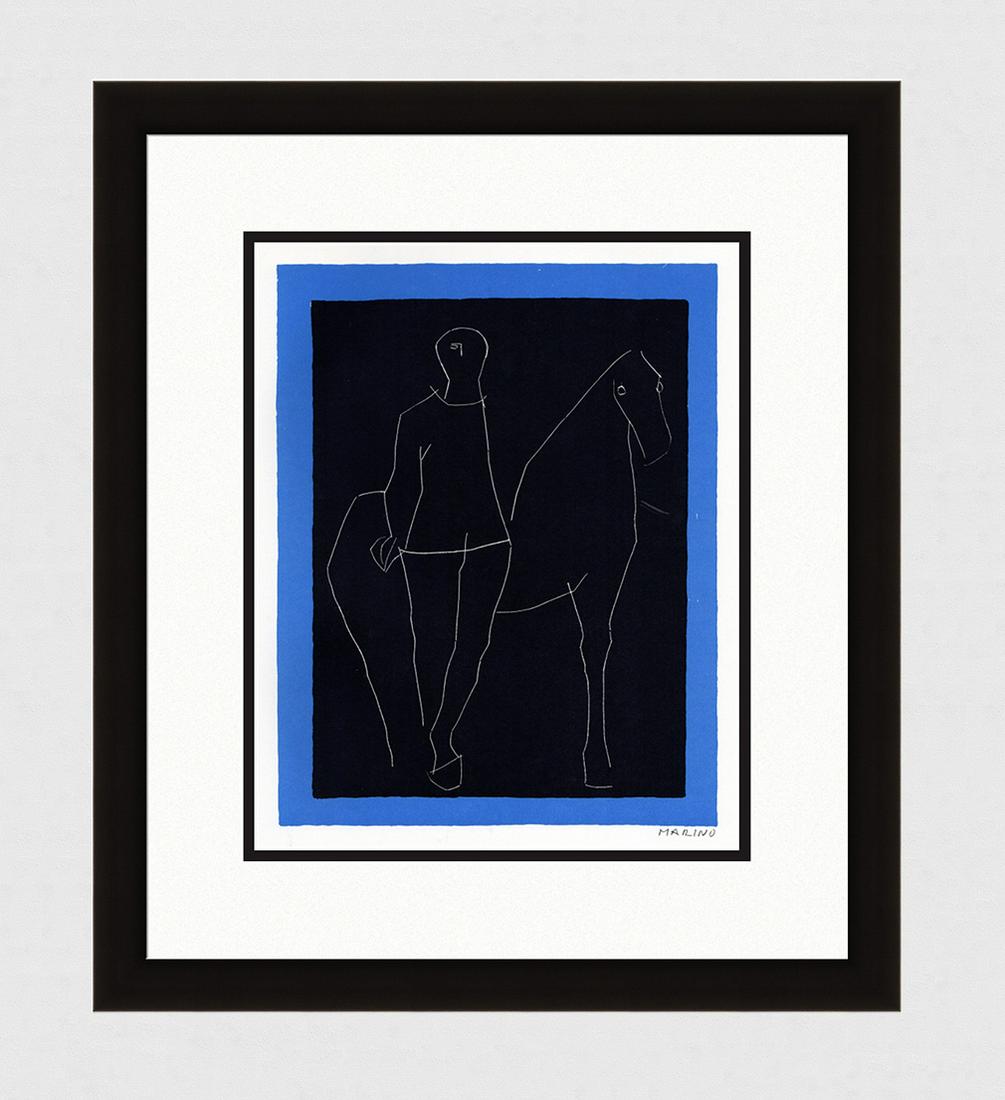 MARINO MARINI 1959 Limited Lithograph "Lâ€™attesa": Marino Marini (Italian, 1901 â€“ 1980). Lâ€™attesa. Color lithograph on wove paper after the original. Signed in the plate. Limited to 1000. Year: 1959. New York Graphic Society. Silvana Edi