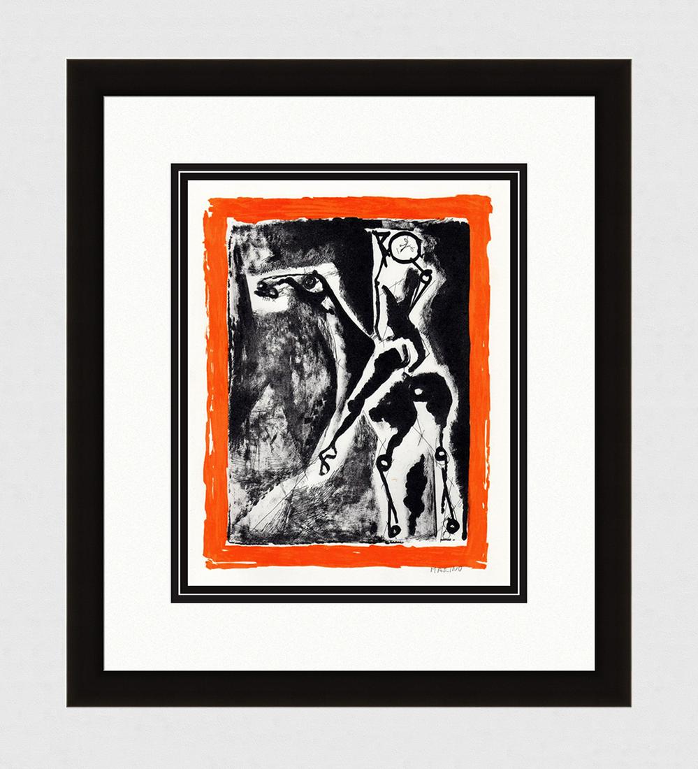 1959 Marino MARINI LIMITED Lithograph "The Horse Rider": Marino Marini (Italian, 1901 â€“ 1980). Cavallo e Cavaliere IV (Horse and Rider). Color lithograph on wove paper after the original. Signed in the plate. Limited to 1000. Year: 1959. New York Gra