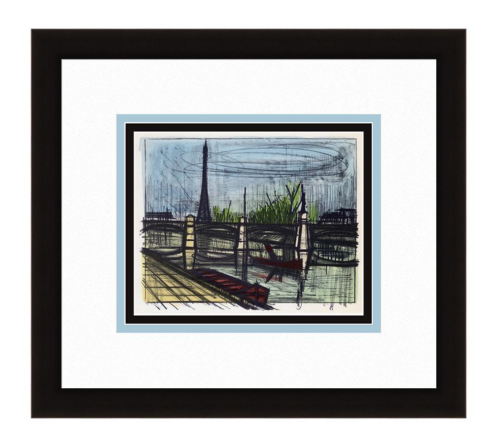 Bernard Buffet Le Point du Jour 1967 lithograph: Bernard Buffet. (1928-1999). Le Point du Jour. Color Lithograph on Wove Paper after the Original. 1967. Excellent. Atelier Mourlot. Image Size 7 1/8 x 9 1/4 inches. Approximately 16 x 18 inches . Gall