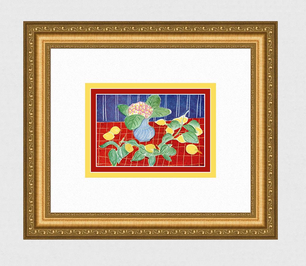 Henri Matisse Lemons And Saxifrages (Citrons Et: Henri Matisse. (1869-1954). Lemons And Saxifrages (Citrons Et Saxifrages). Color heliogravure after the original 1943 oil on canvas. 1945. Signed in the plate, lower right. Excellent. Teriade. Atelier