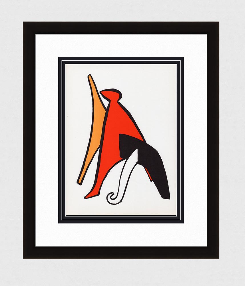 Alexander Calder Stabiles Original Lithograph Framed: Calder, Alexander. "Stabiles" Color lithograph published by Maeght, 1963. Professionally framed and matted. Sheet 11 x 15 inches, framed c. 19 x 22 inches. Notes: reference dlm 141. This artwork is ac