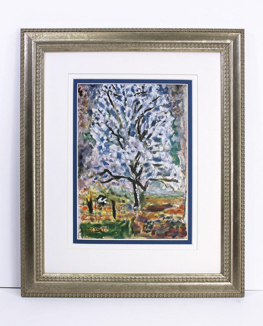 Pierre Bonnard L'Amandier en Fleurs (The Almond Tree in: Pierre Bonnard. (1867-1947). L'Amandier en Fleurs (The Almond Tree in Bloom). Color heliogravure after the original oil on canvas. Atelier Draeger Freres. Signed in the Plate. Image Size 7 1/8 x 10 1/