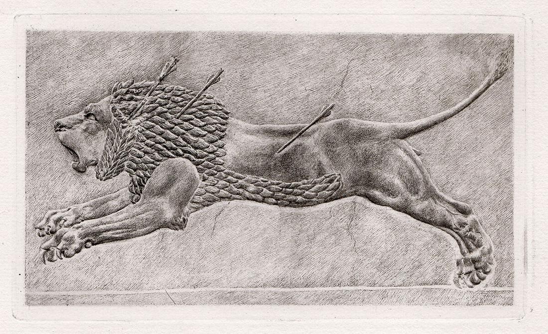 Assyrian Lion 1880 Engraving (1 of 2)